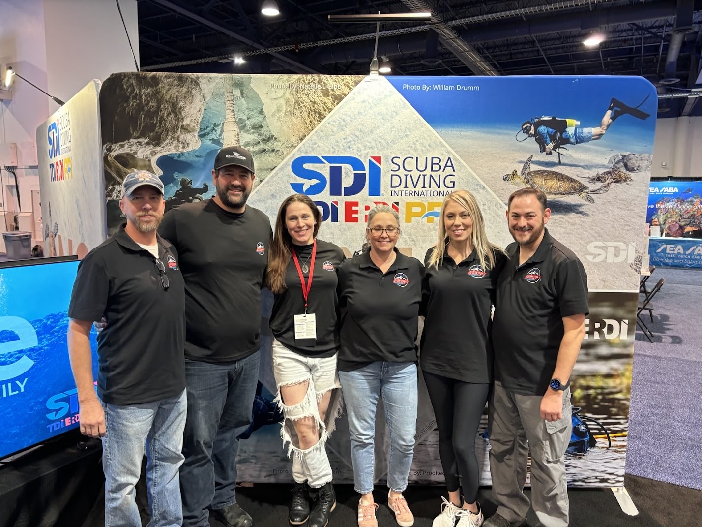 The Tennessee Scuba team at the SDI booth